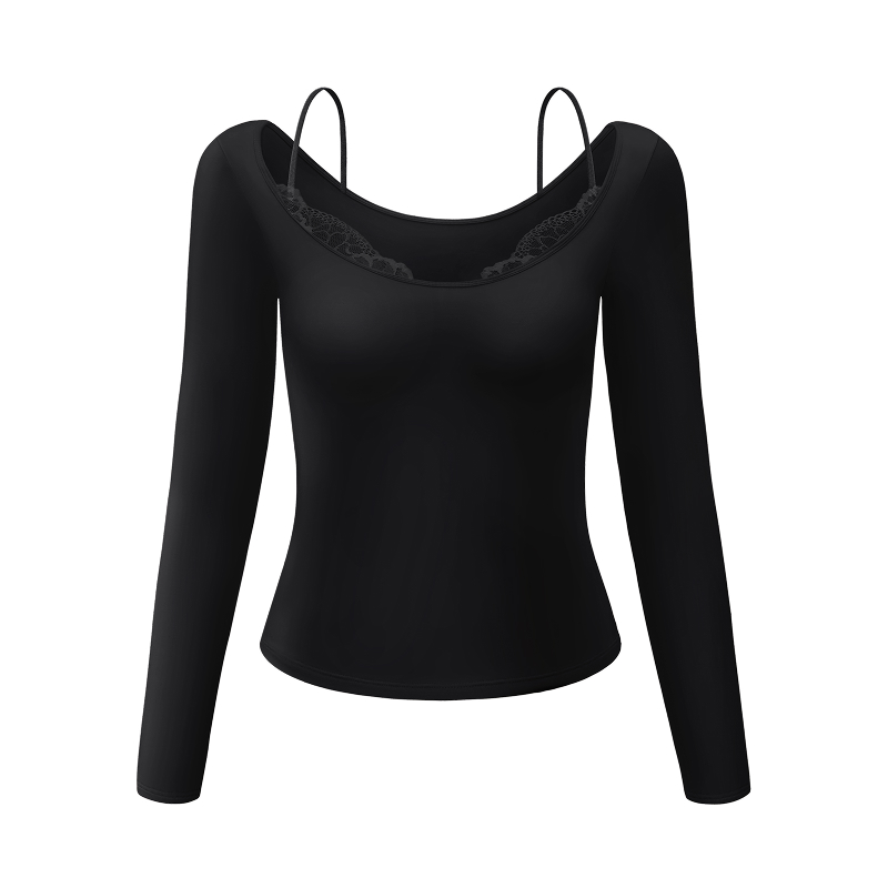 2 in 1 Lace Spliced Thermal Underwear