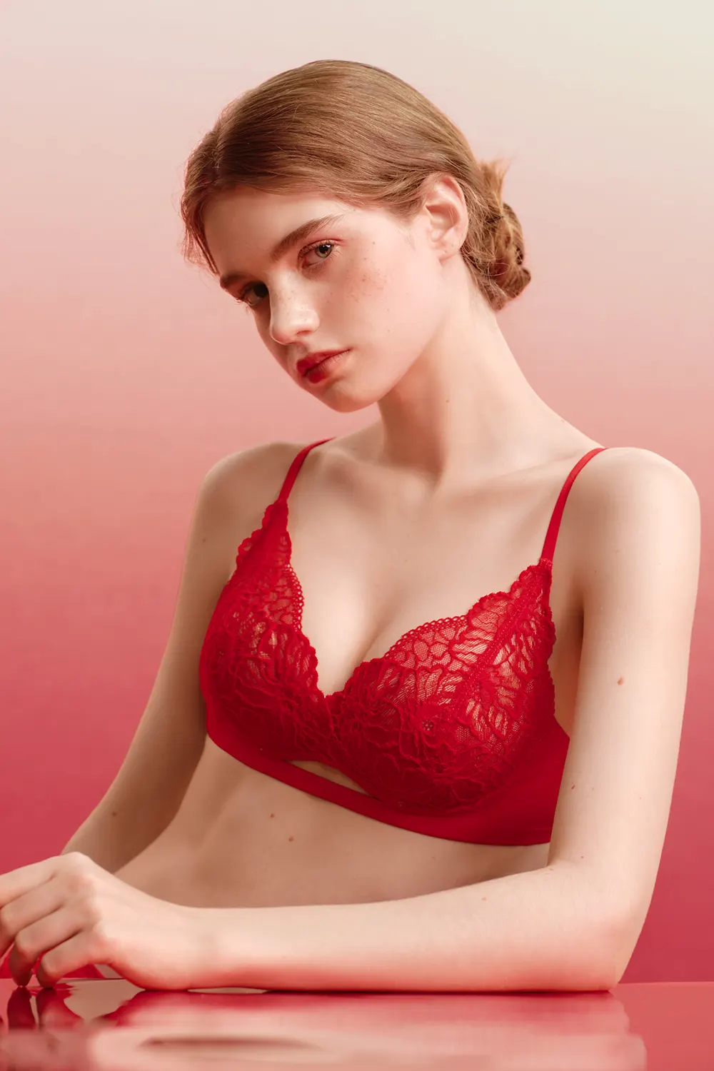 Floral Lace Push-Up Wireless Bras