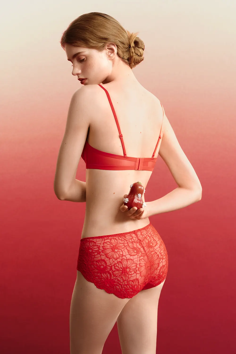 Lace Small Chest Bra Set