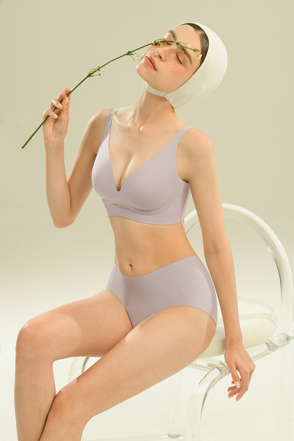 Seamless Push Up Cross-folding Bra