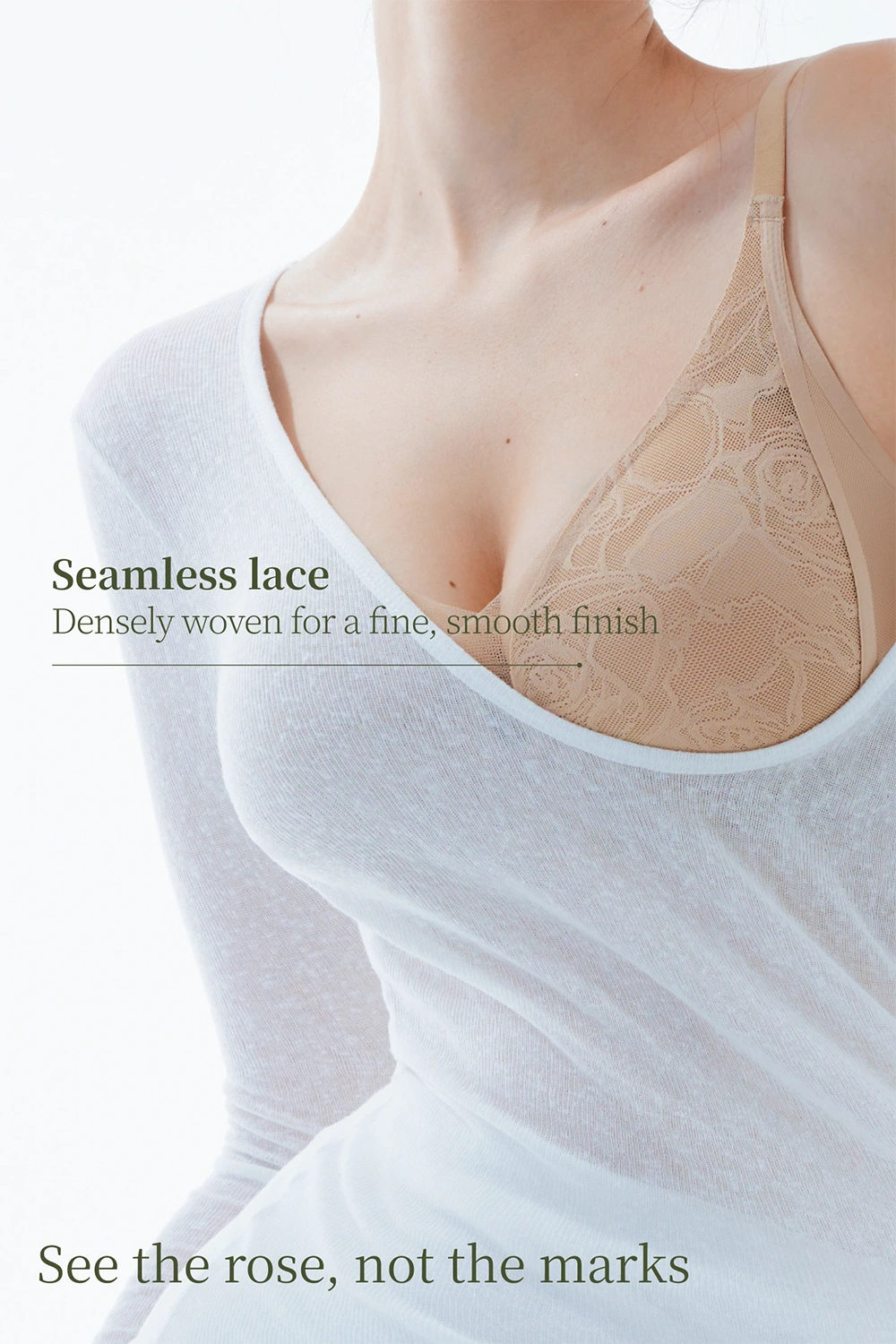 Sexy Lace Push Up Wireless Plunge Bra