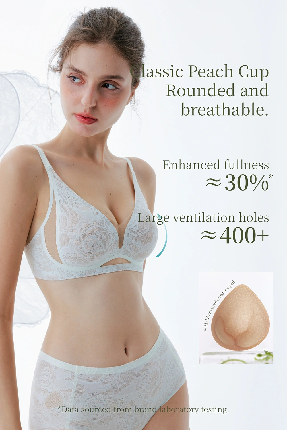 Sexy Lace Push Up Wireless Plunge Bra