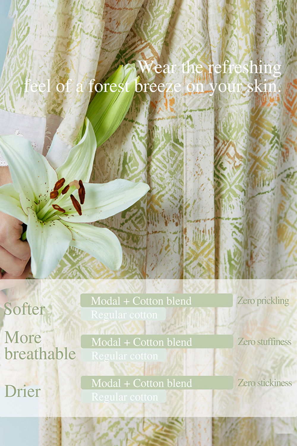 Modal Floral Cami Dress Pajamas and Robes Pajama Set