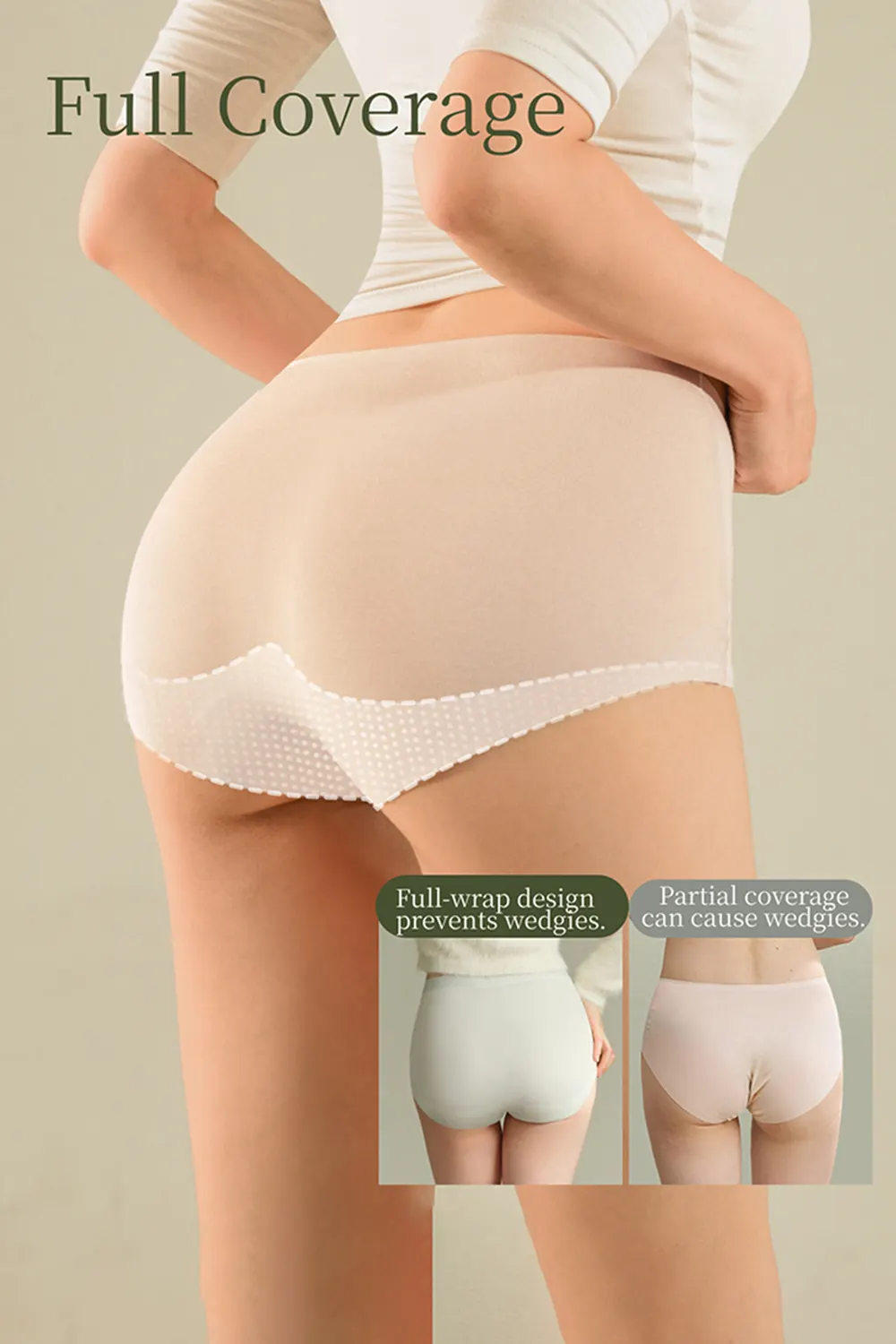 3pcs/Lot Modal Cotton Crotch Seamless No Show Panties