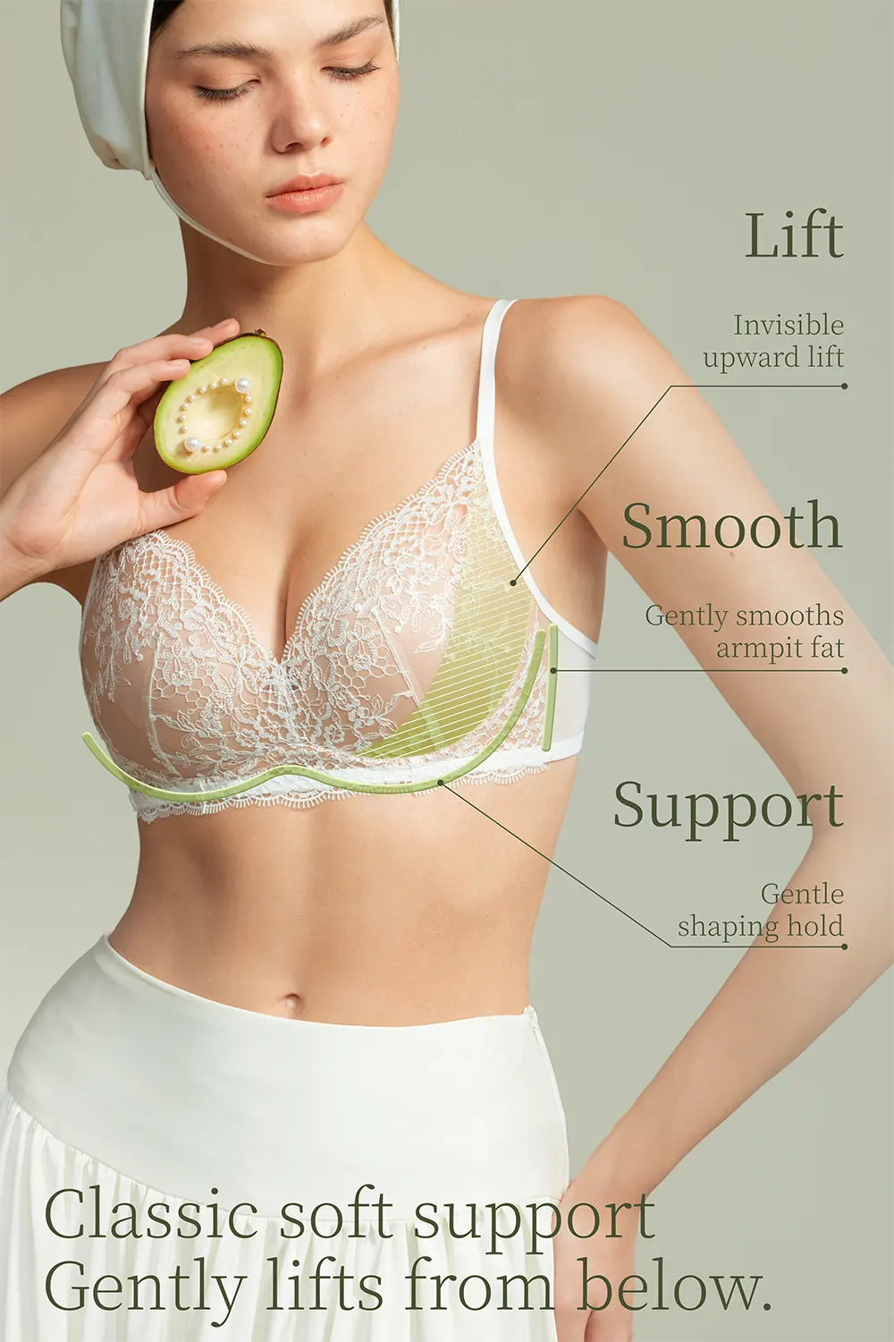 Floral Embroidery Wireless Sexy Lace Bra