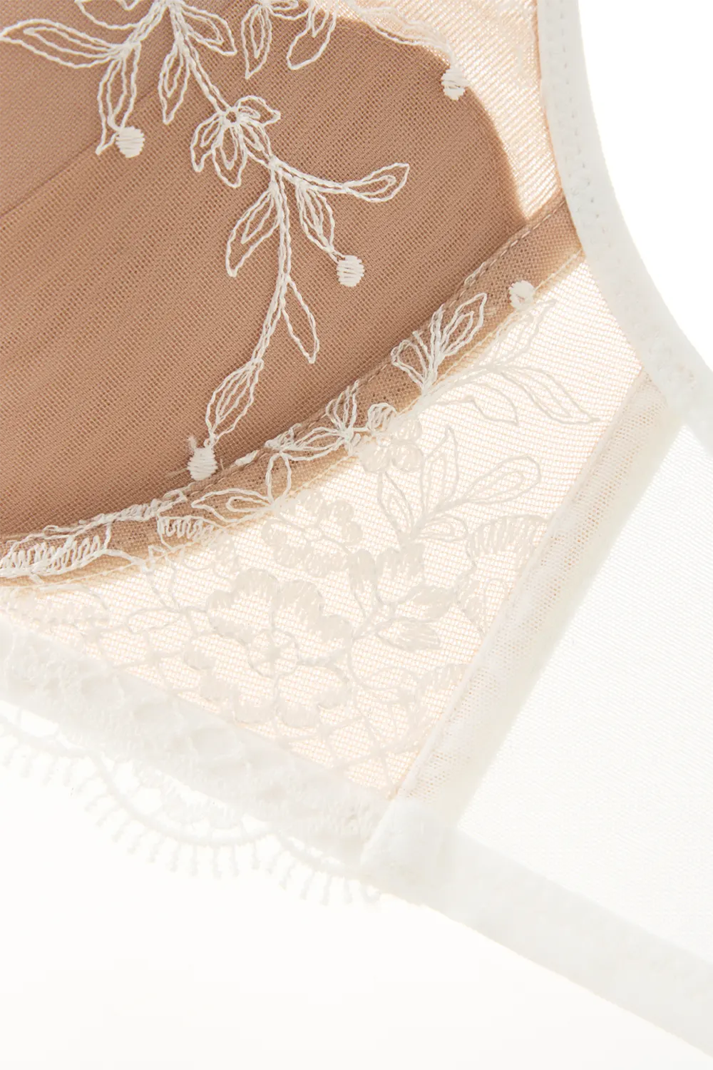 Floral Embroidery Wireless Sexy Lace Bra