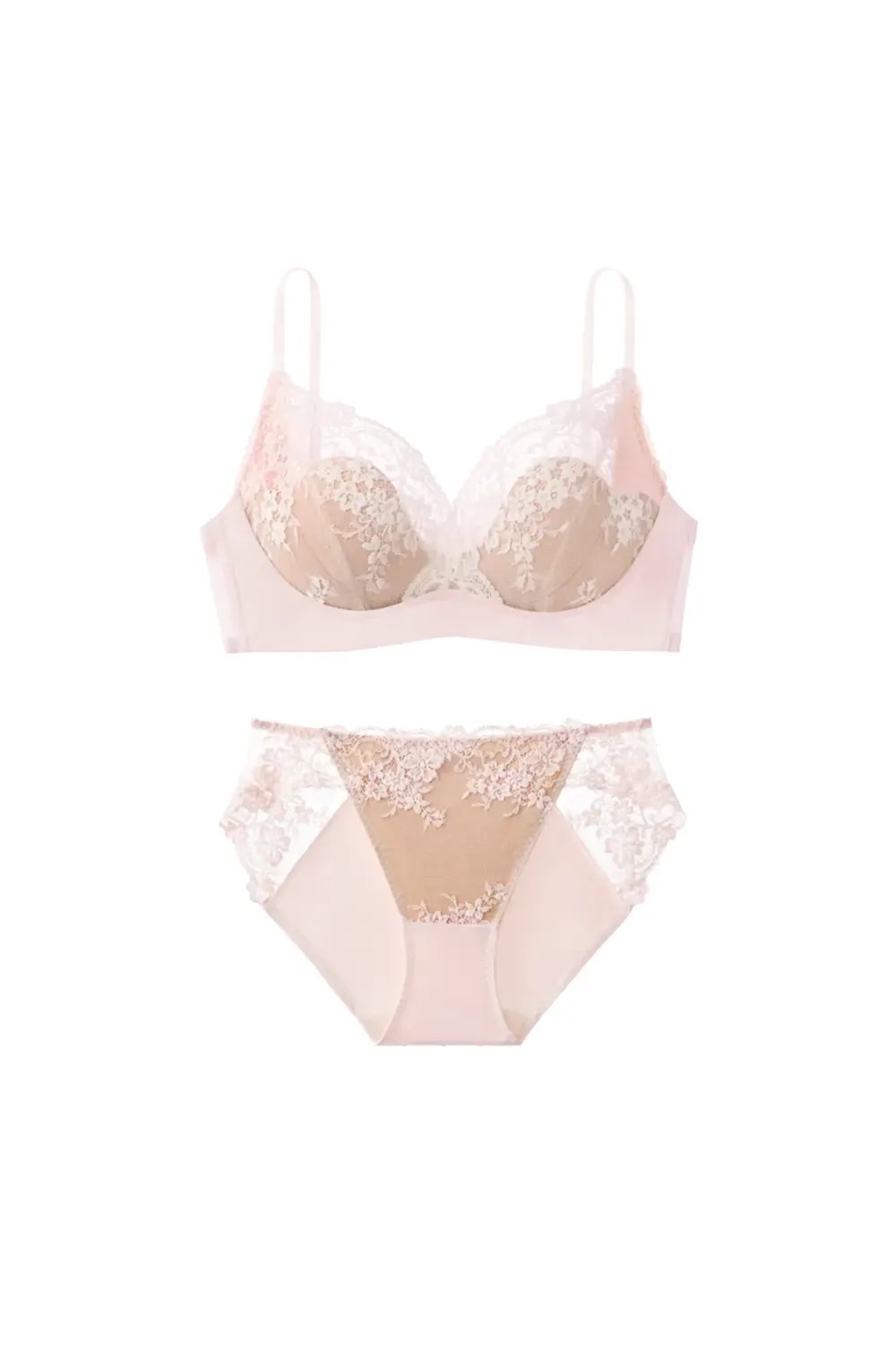 Wireless Floral Lace Bras Set