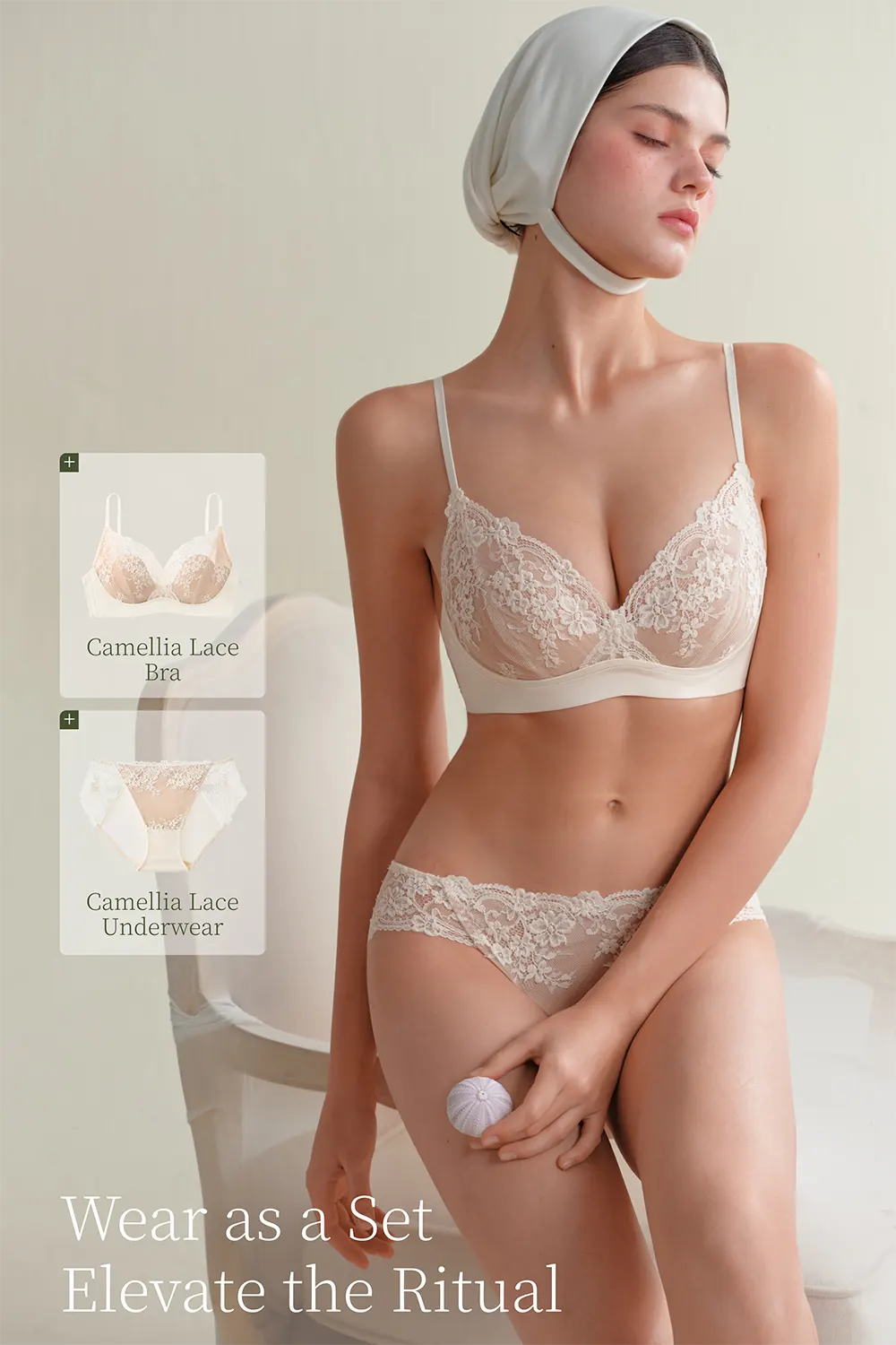 Wireless Floral Lace Bras Set