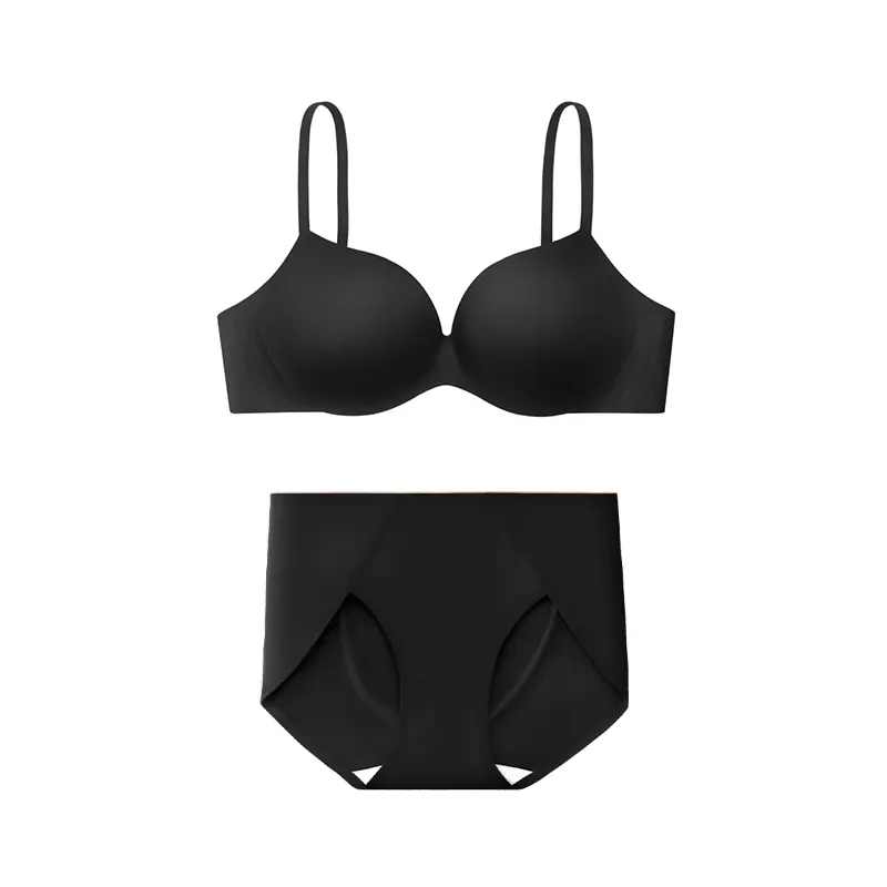 Wireless Seamless Push Up Small Chest Bra Set