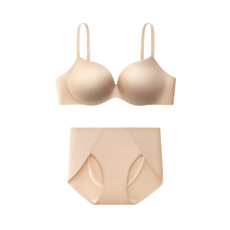 Wireless Seamless Push Up Small Chest Bra Set