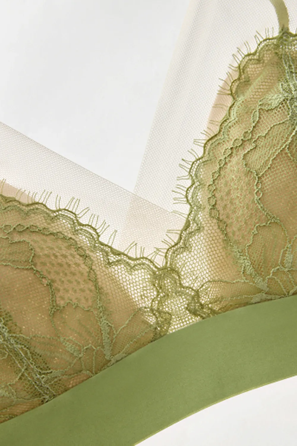 Summer Lace Thin Triangle Cup Bra and Panty Sets