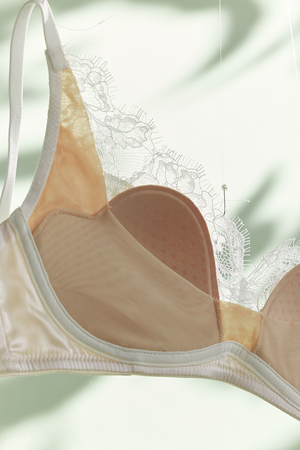 Satin Lace Deep V Bra-sujiin Official Store