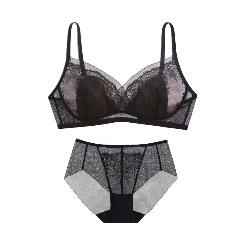 Embroidered Lace Plus Size Lingerie Set