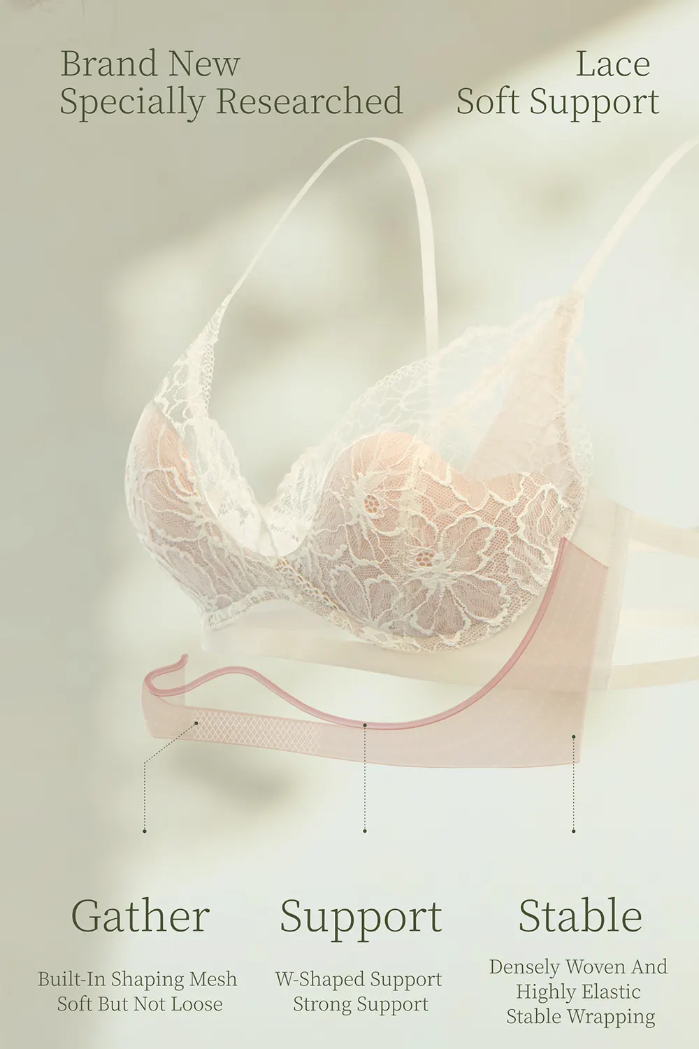 Lace Small Chest Bra Set