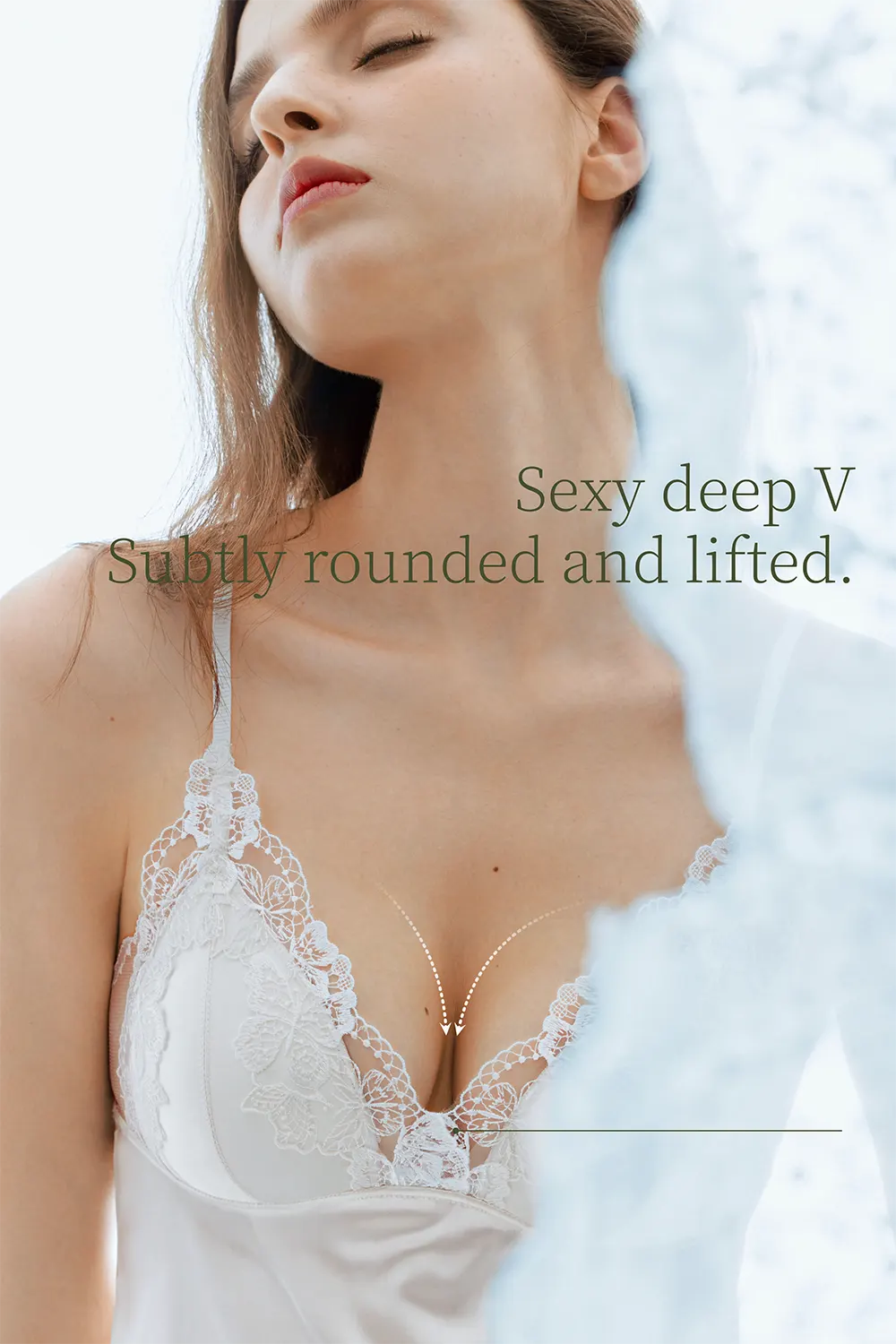 Lace Spliced Triangle Cup Satin Camisole Tops