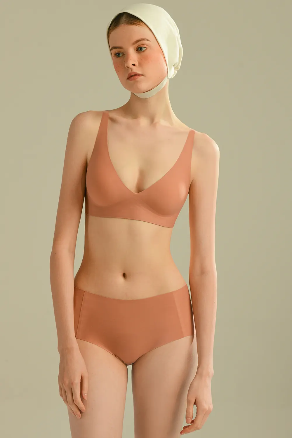 Plunge Wireless Seamless Invisible Push Up Small Chest Bra