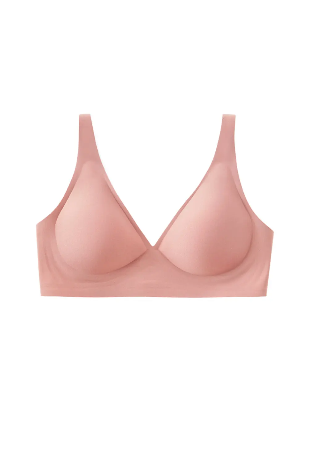 Plunge Wireless Seamless Invisible Push Up Small Chest Bra