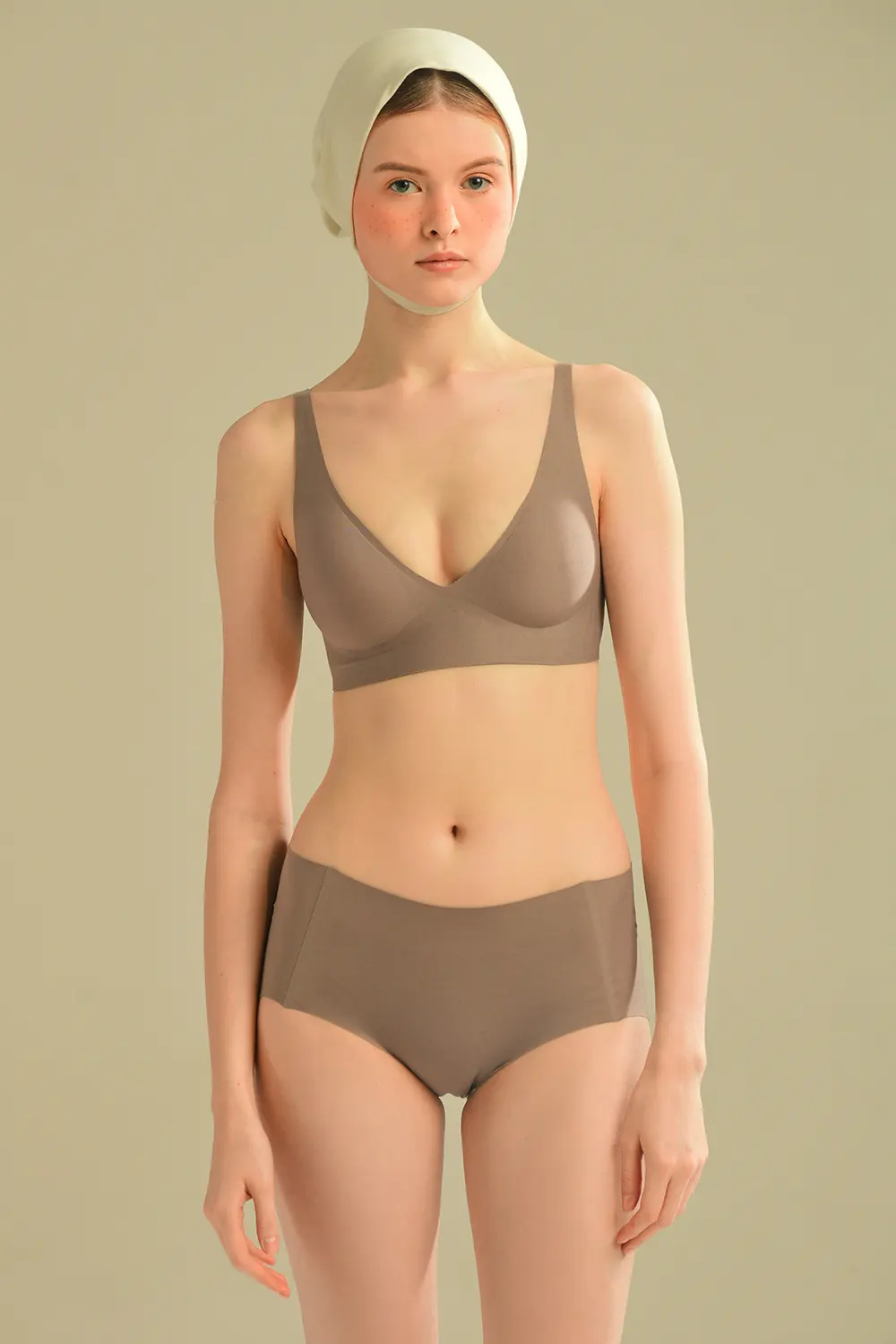 Plunge Wireless Seamless Invisible Push Up Small Chest Bra