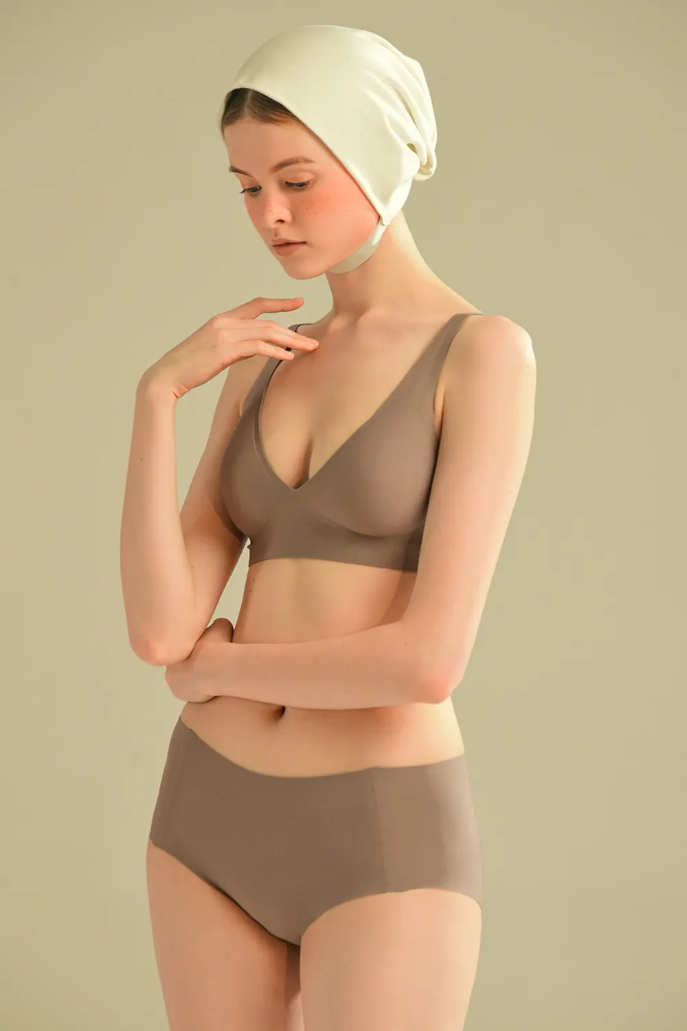 Plunge Wireless Seamless Invisible Push Up Small Chest Bra