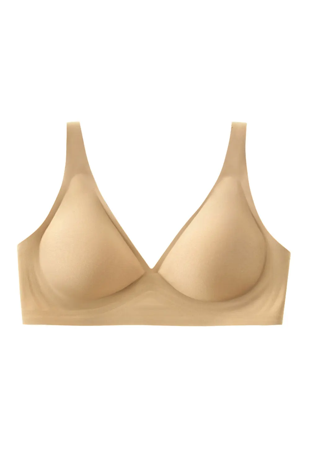 Plunge Wireless Seamless Invisible Push Up Small Chest Bra