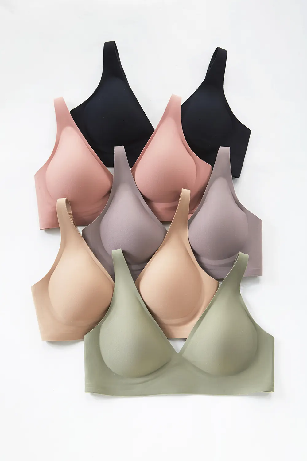 Plunge Wireless Seamless Invisible Push Up Small Chest Bra