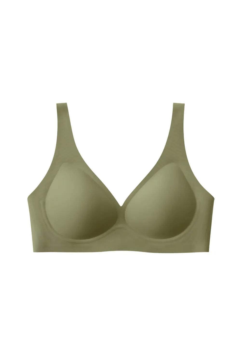 Push Up Seamless Wireless Deep V Supportive Bra