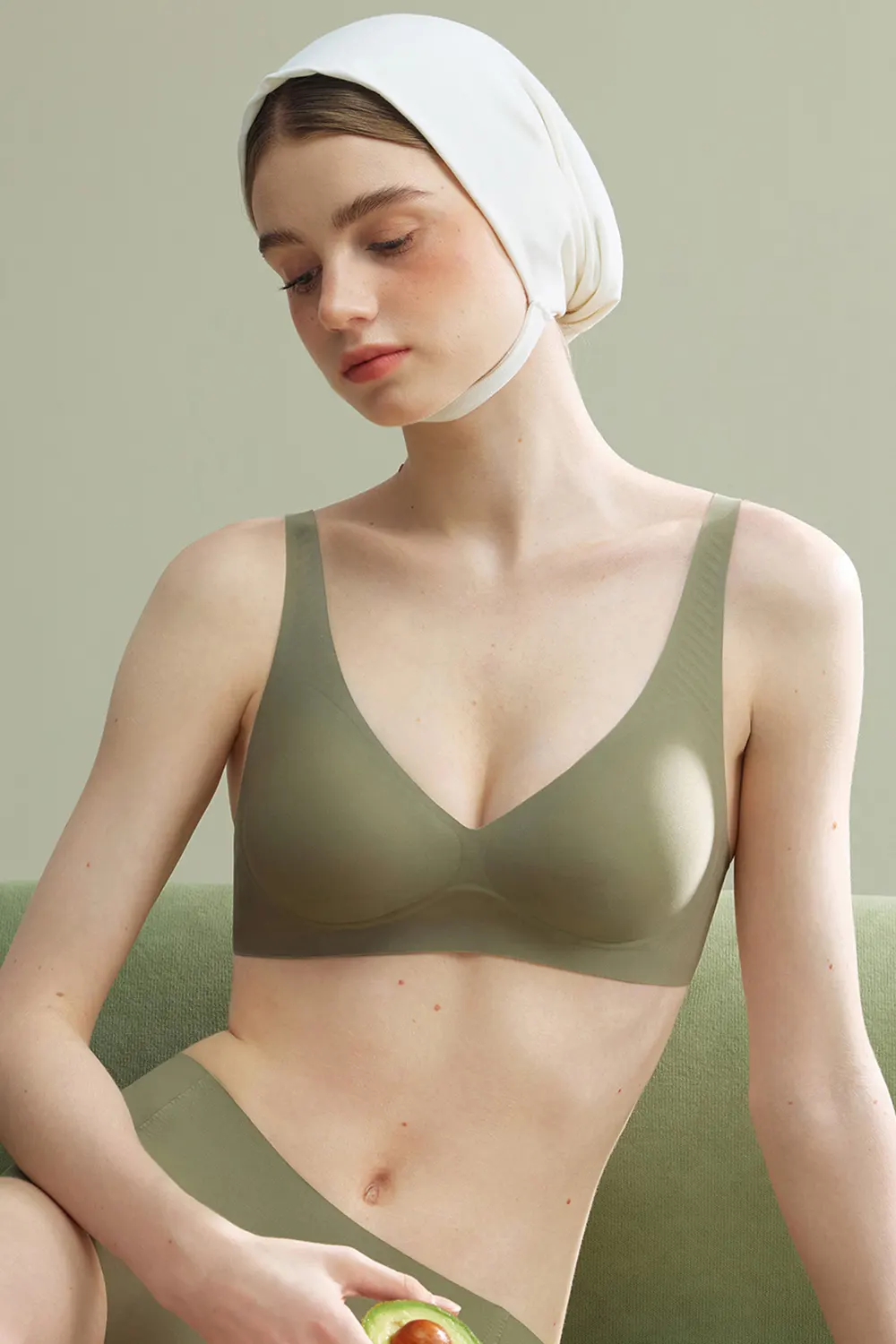 Push Up Seamless Wireless Deep V Supportive Bra
