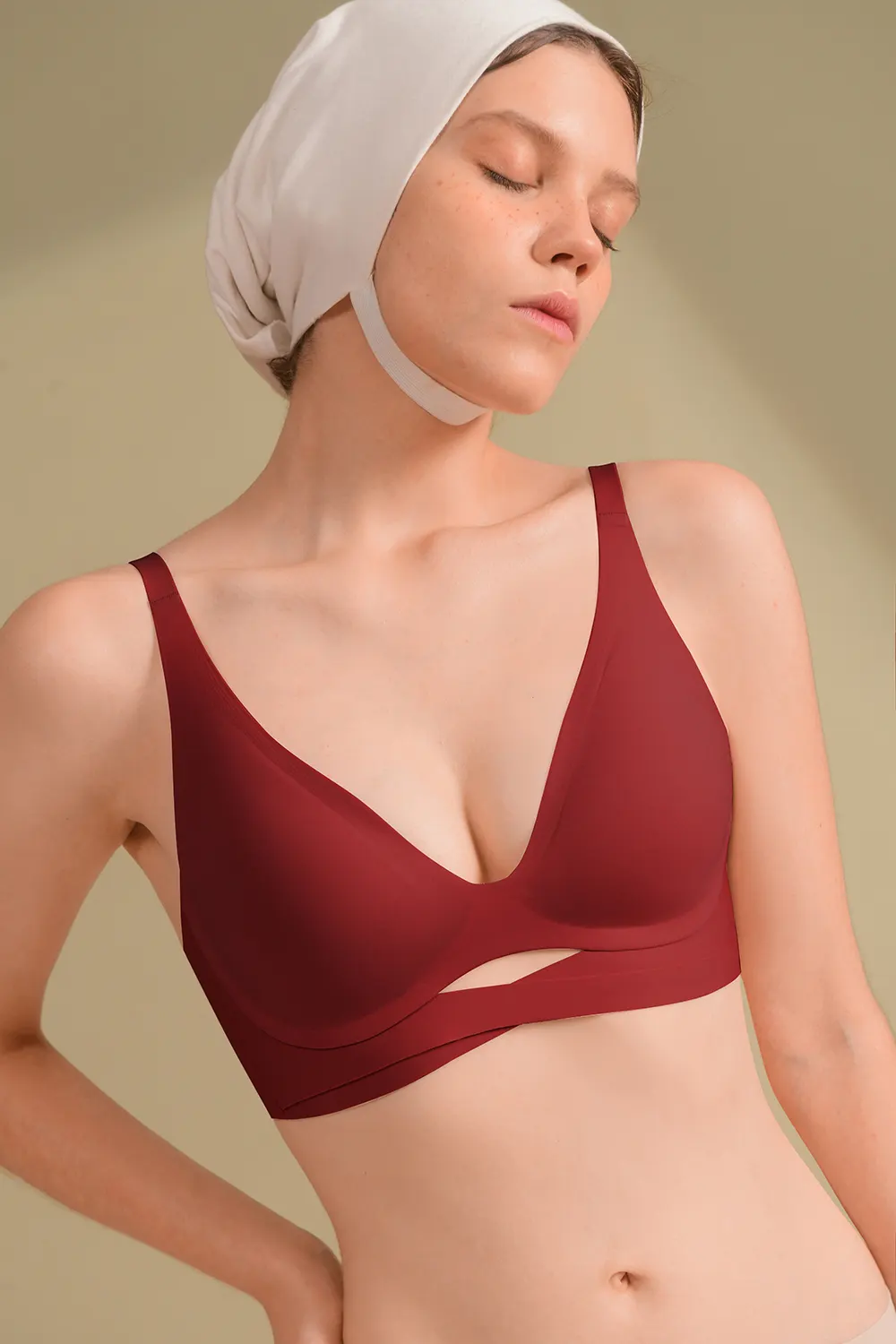 Seamless Push Up Cross-folding Bra