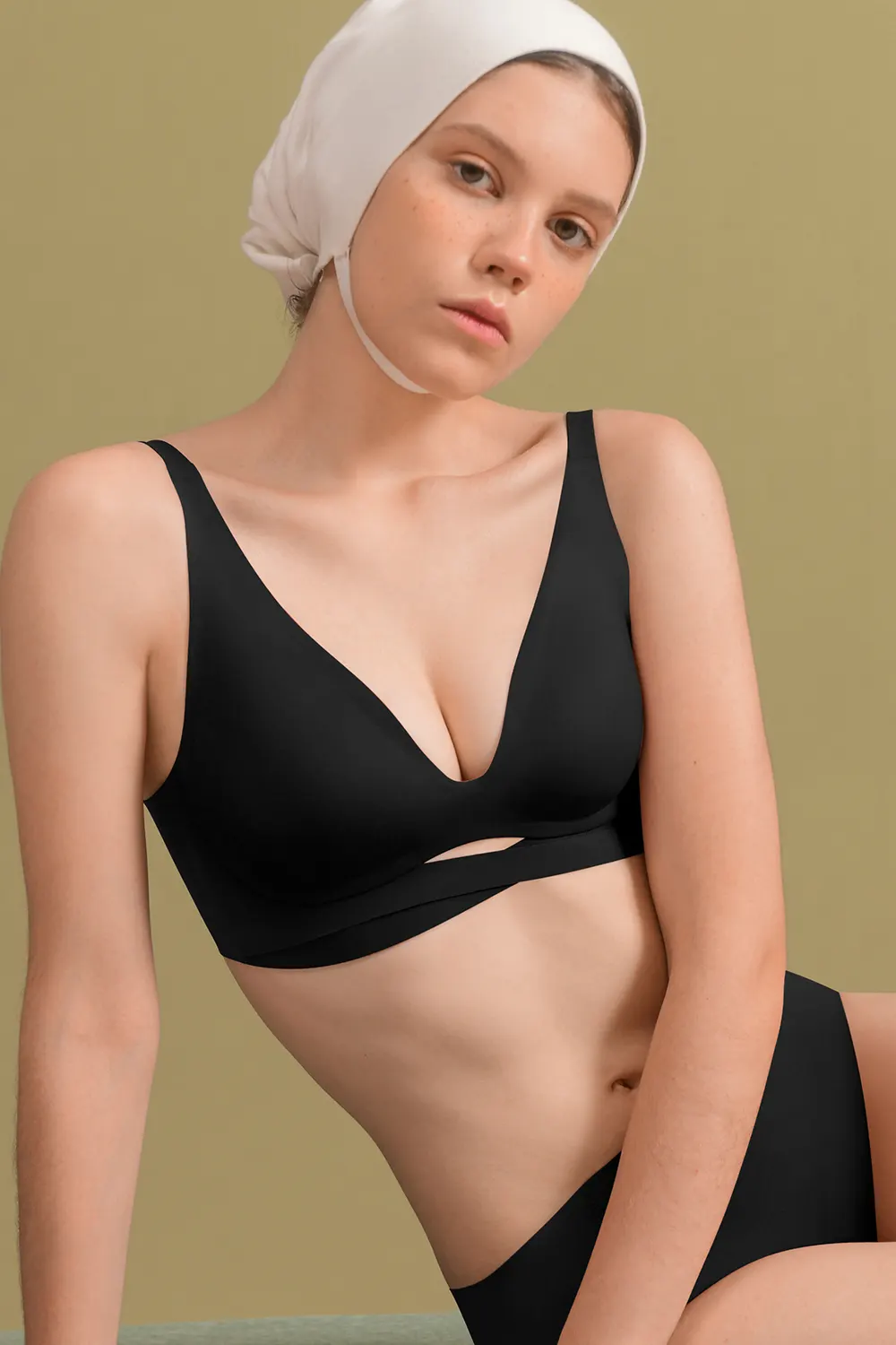 Seamless Push Up Cross-folding Bra