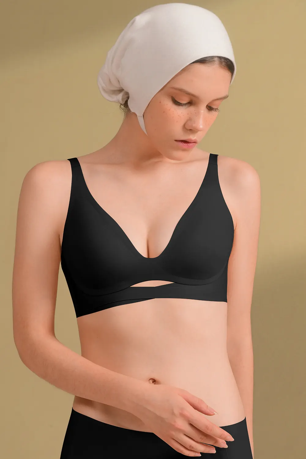Seamless Push Up Cross-folding Bra