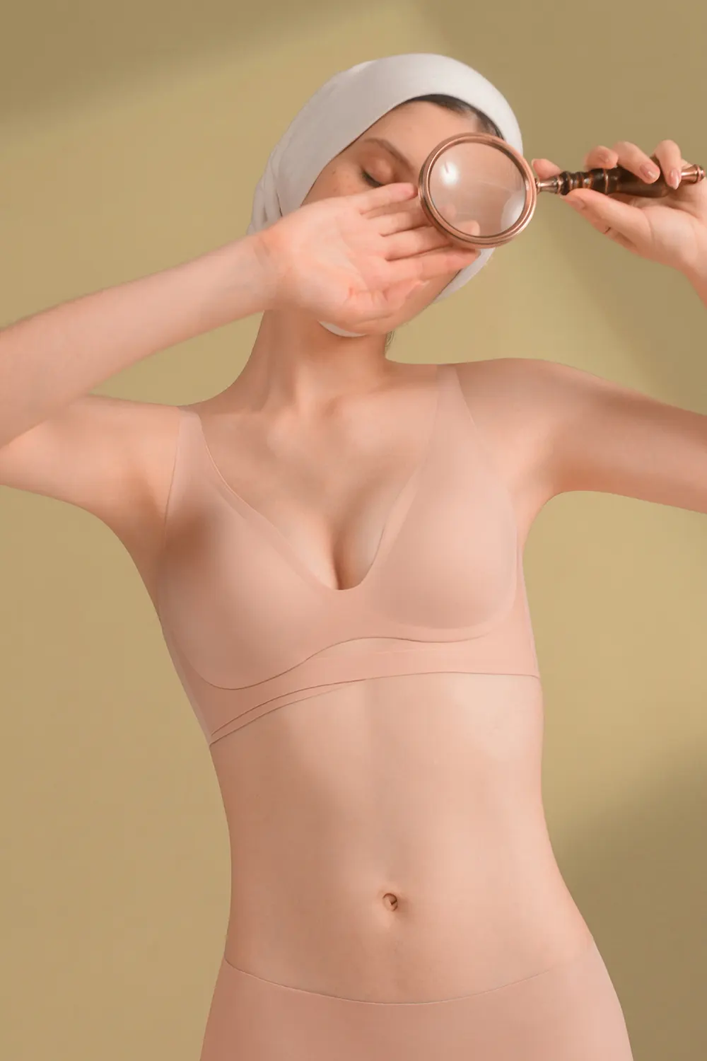 Seamless Push Up Cross-folding Bra