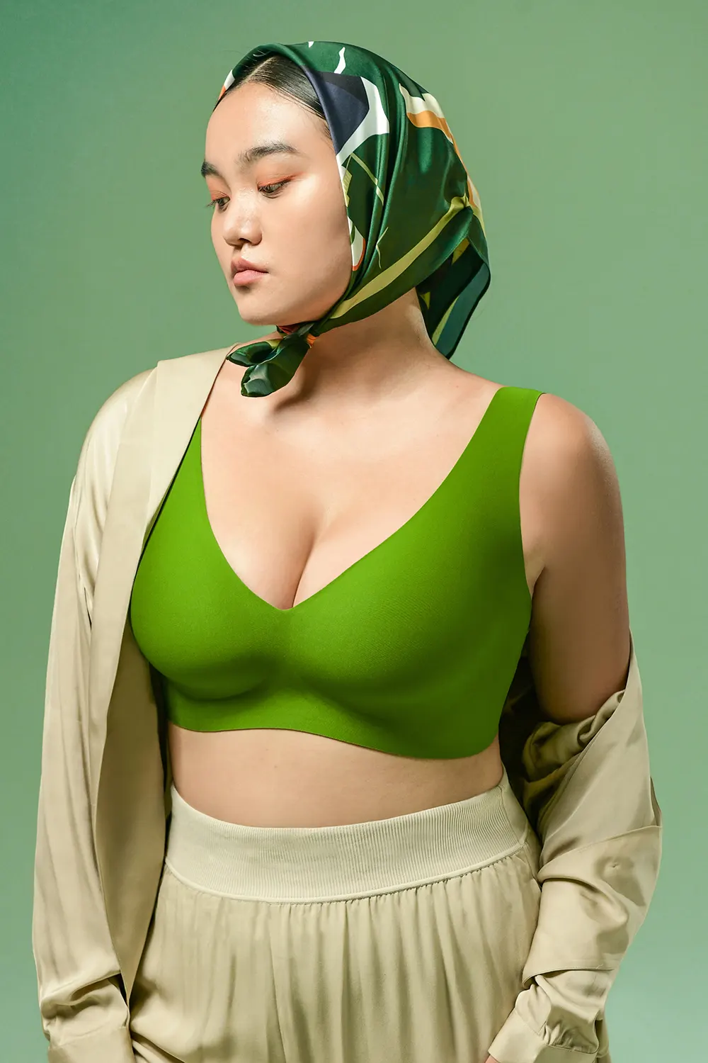 Plus Size Seamless Wireless Push Up Bra