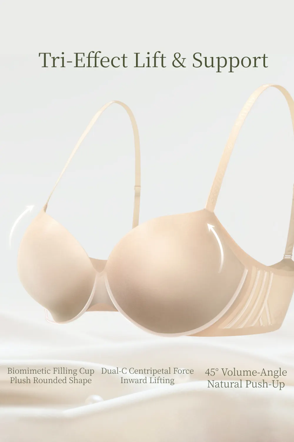Wireless Seamless Push Up Small Chest Bra Set