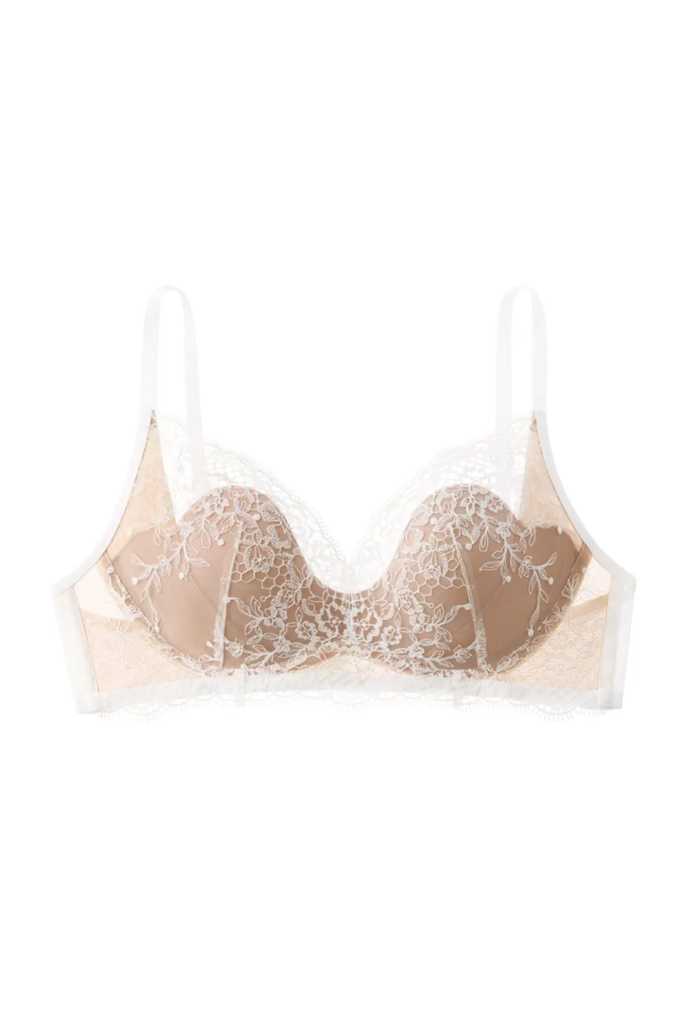 Floral Embroidery Wireless Sexy Lace Bra