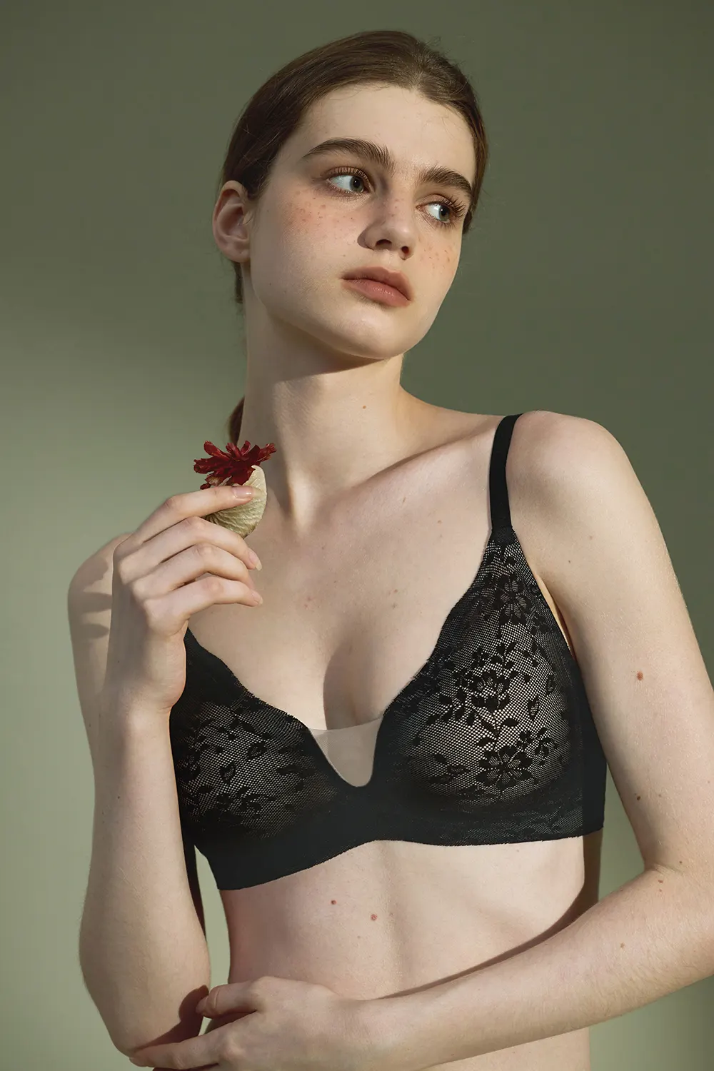 Lace Wireless Push Up Bra