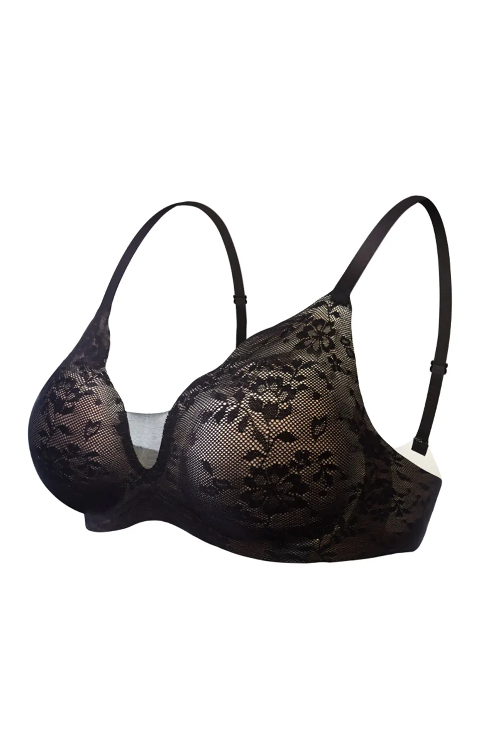 Lace Wireless Push Up Bra