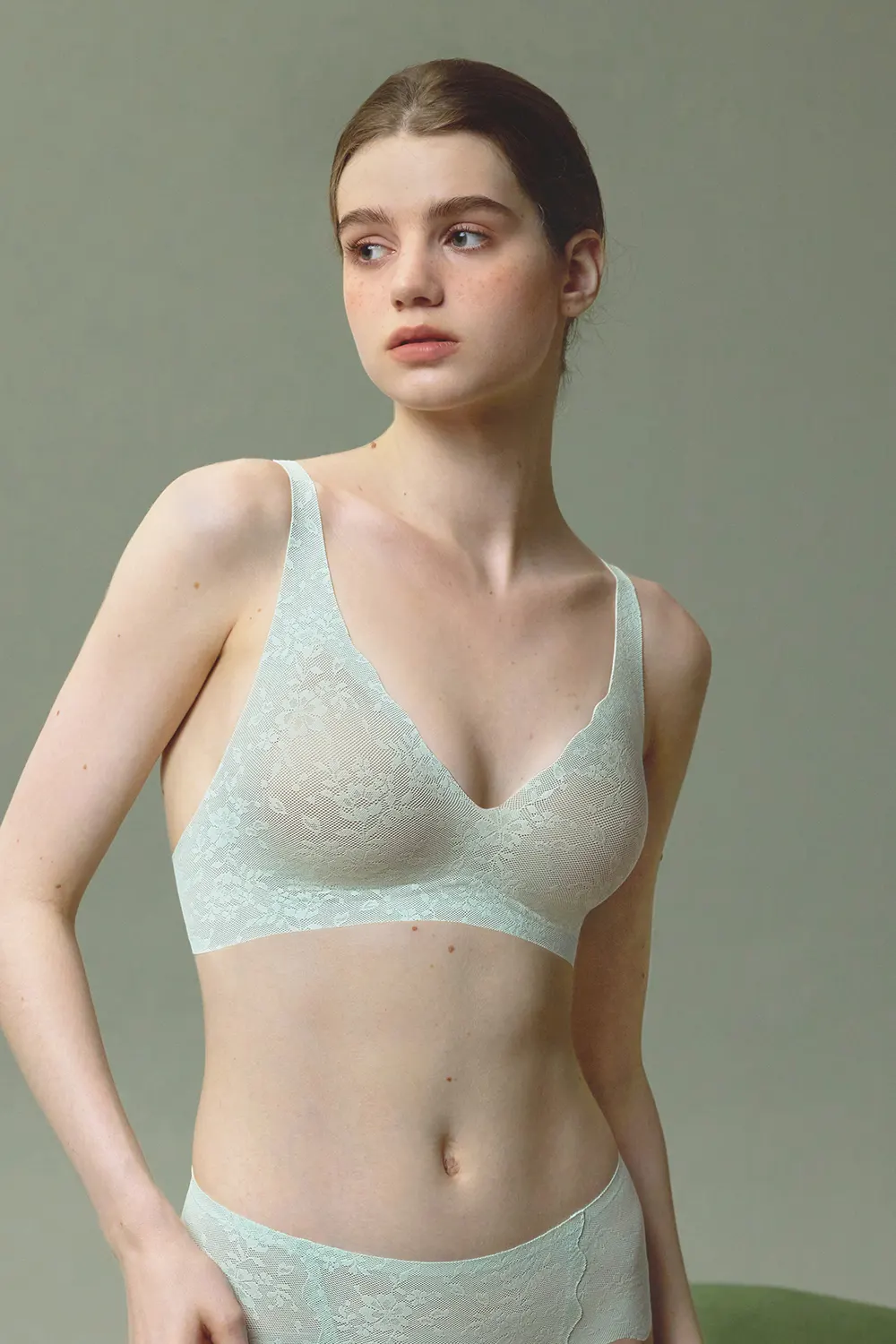 Sexy Plunge Lace Push Up Bra