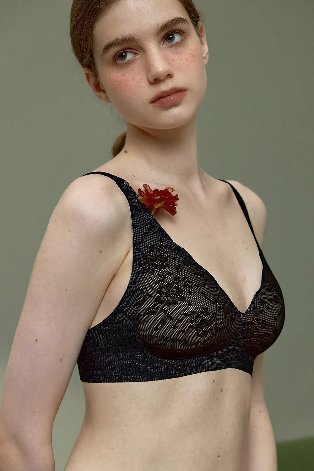 Sexy Plunge Lace Push Up Bra