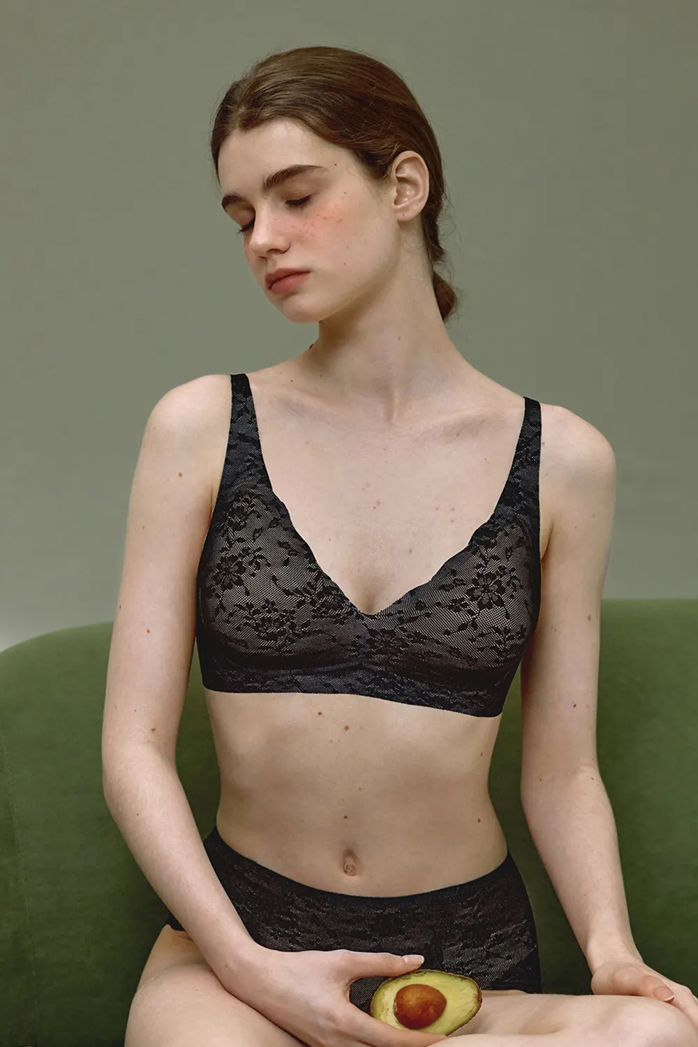 Sexy Plunge Lace Push Up Bra