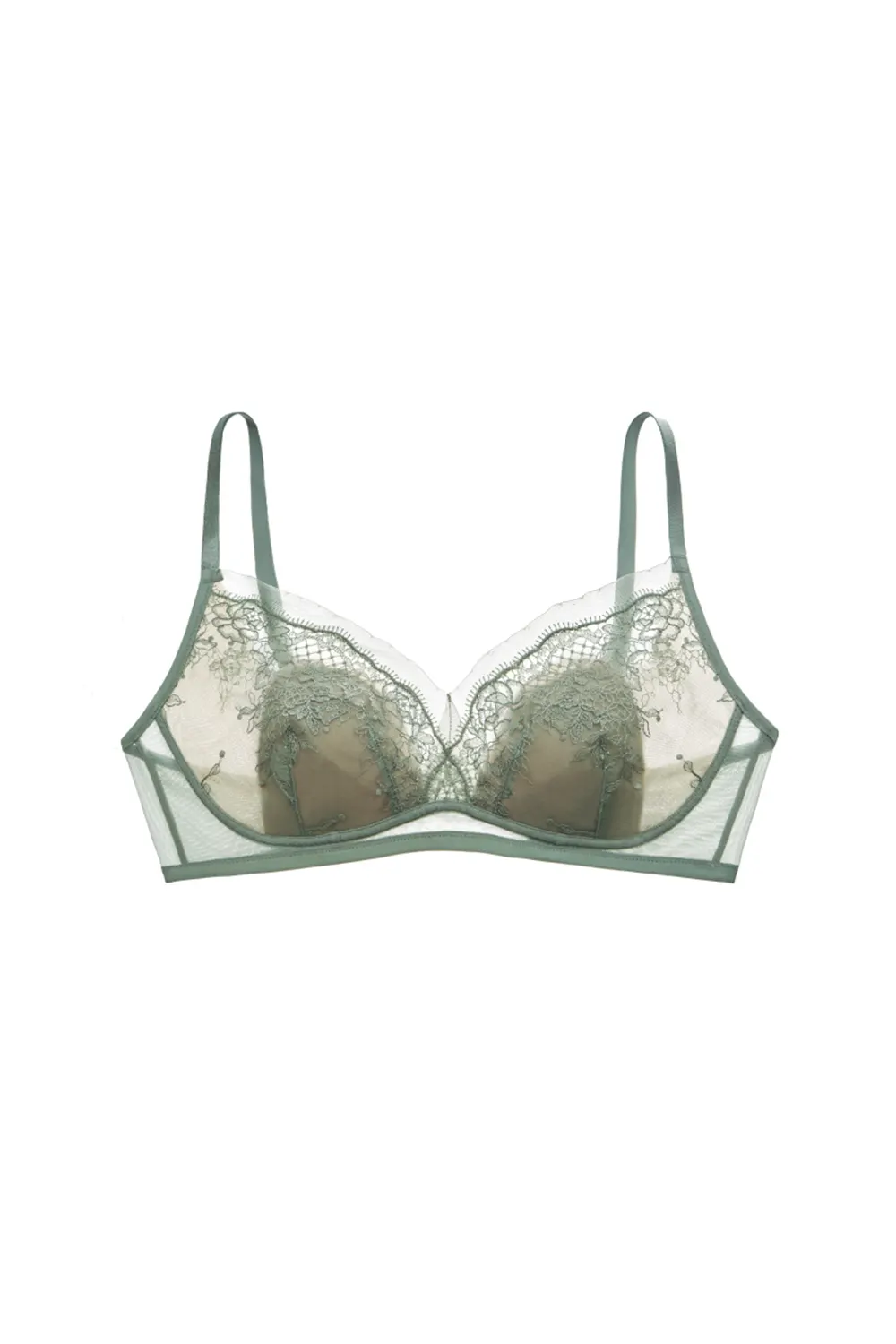 Plus Size Embroidered Lace Minimizer Bra