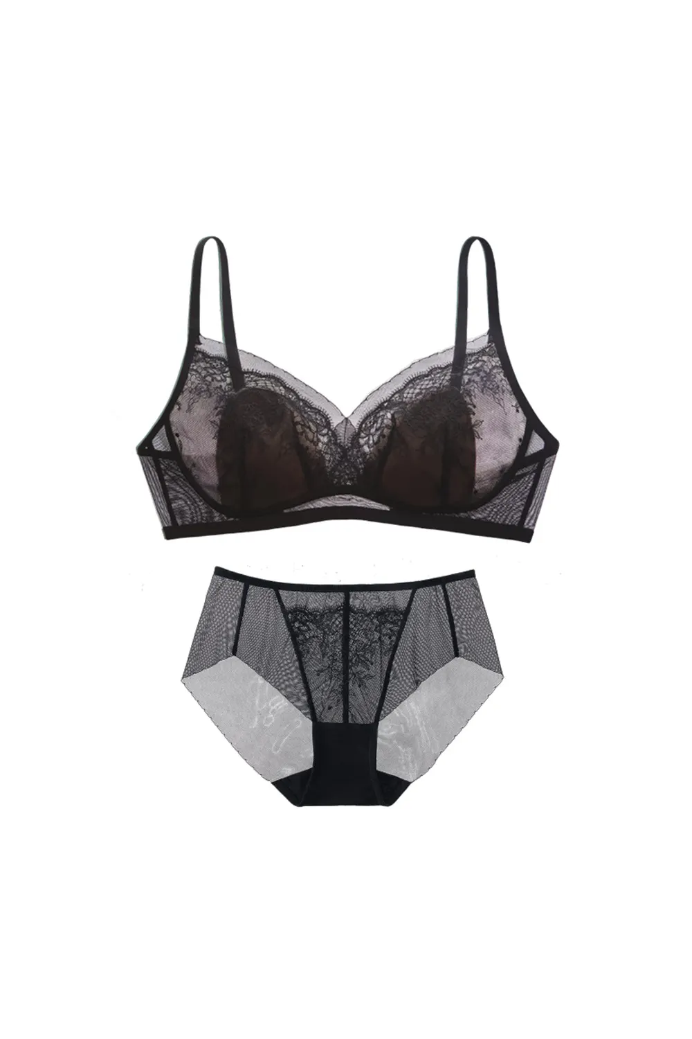 Embroidered Lace Plus Size Lingerie Set