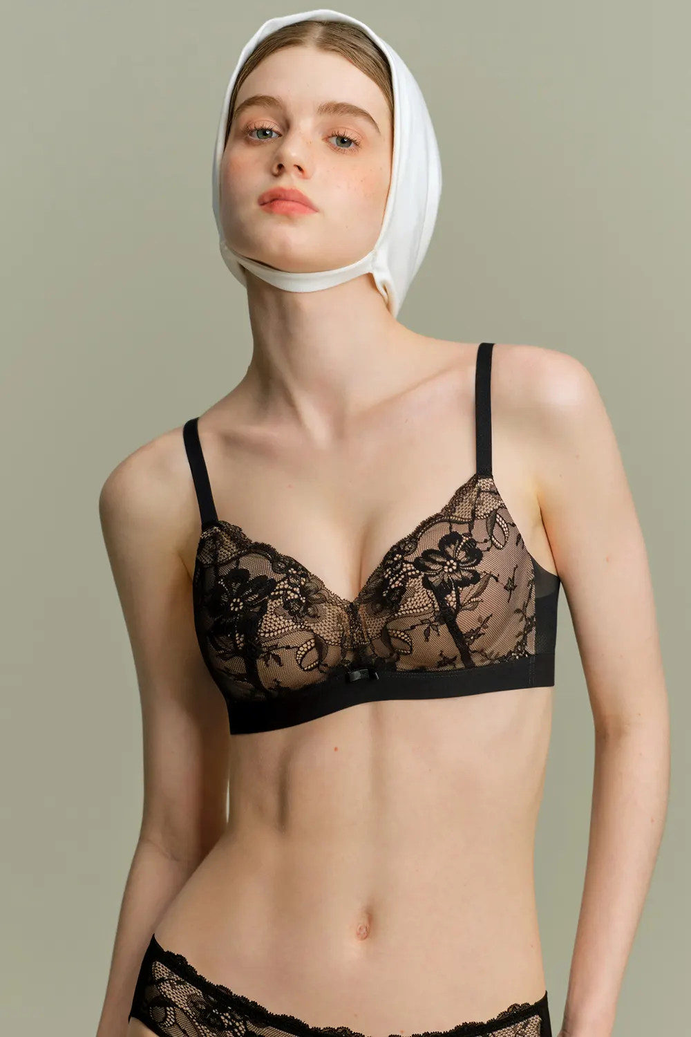 Sexy Lace Wireless Push Up Supportive Bra