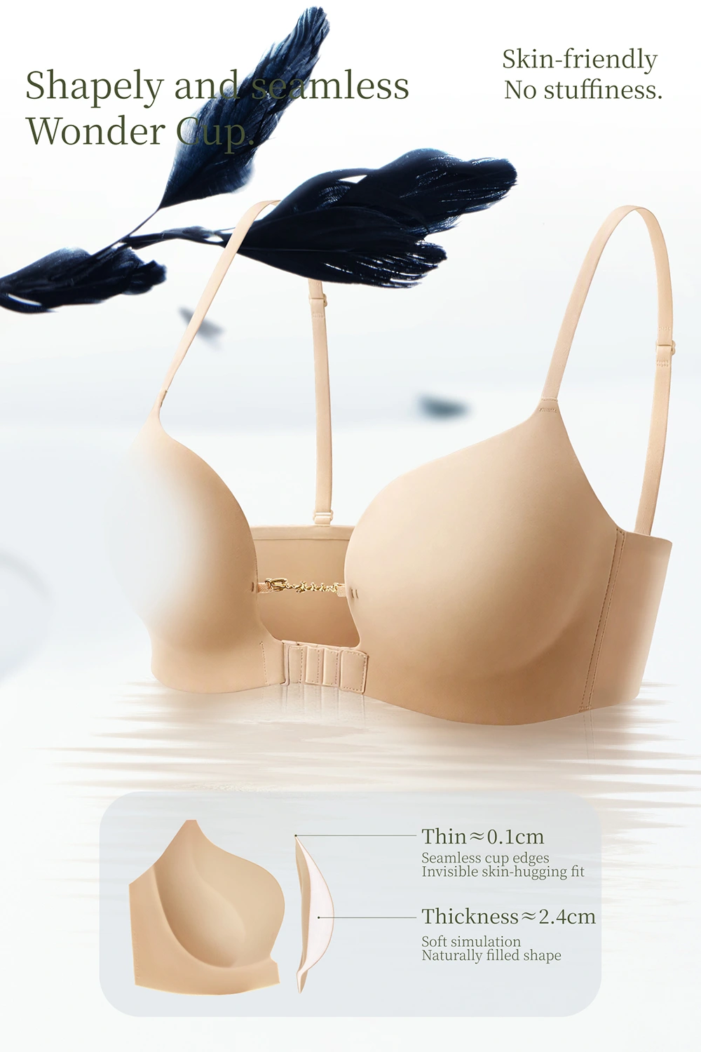 Front Closure Push Up Plunge Bras