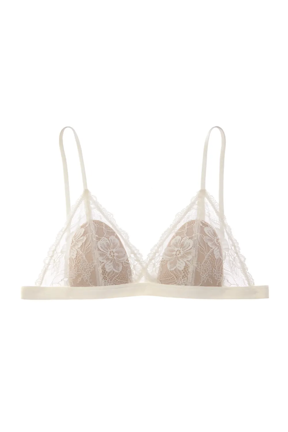 French Lace Plunge Triangle Cup Bras