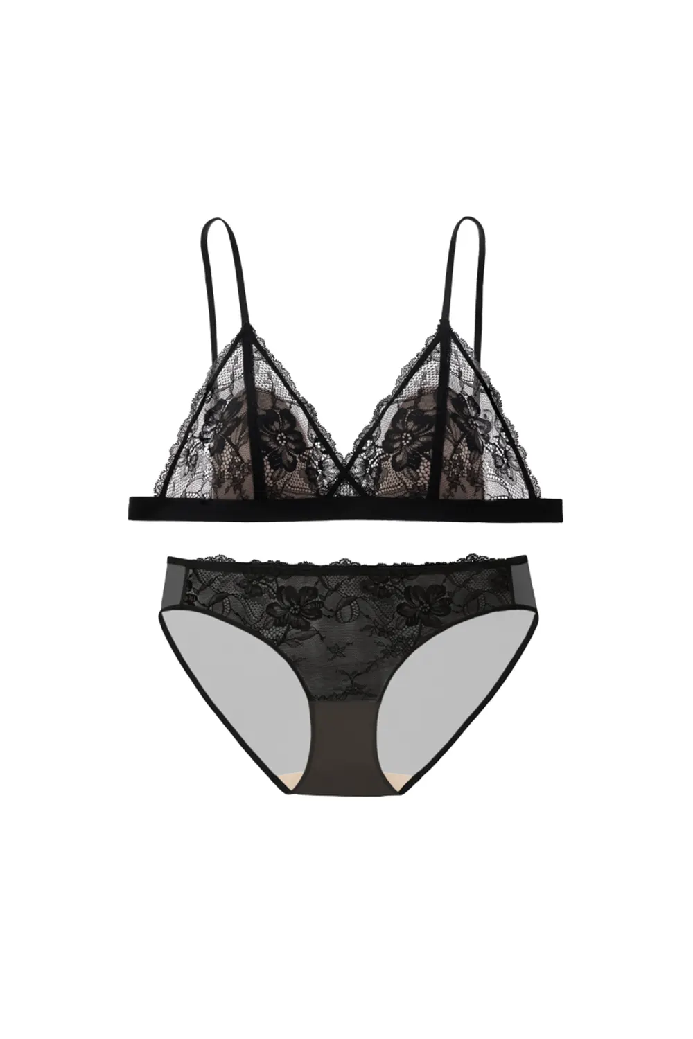 Summer Lace Triangle Cup Bras Set