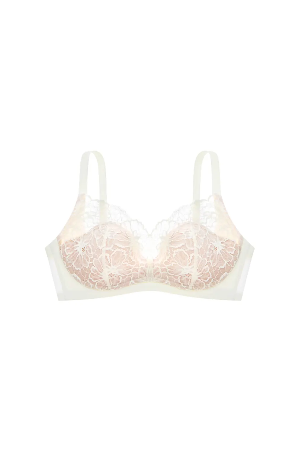 Plus Size Push Up Full Coverage Floral Lace Bra