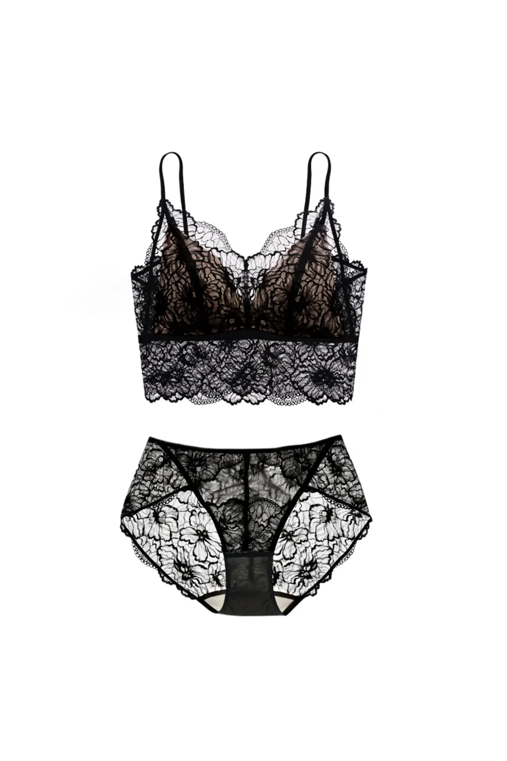 Summer Wireless Lace Tank Bra Sets