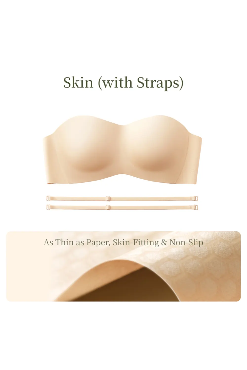 Strapless Invisible Wireless Push Up Bra
