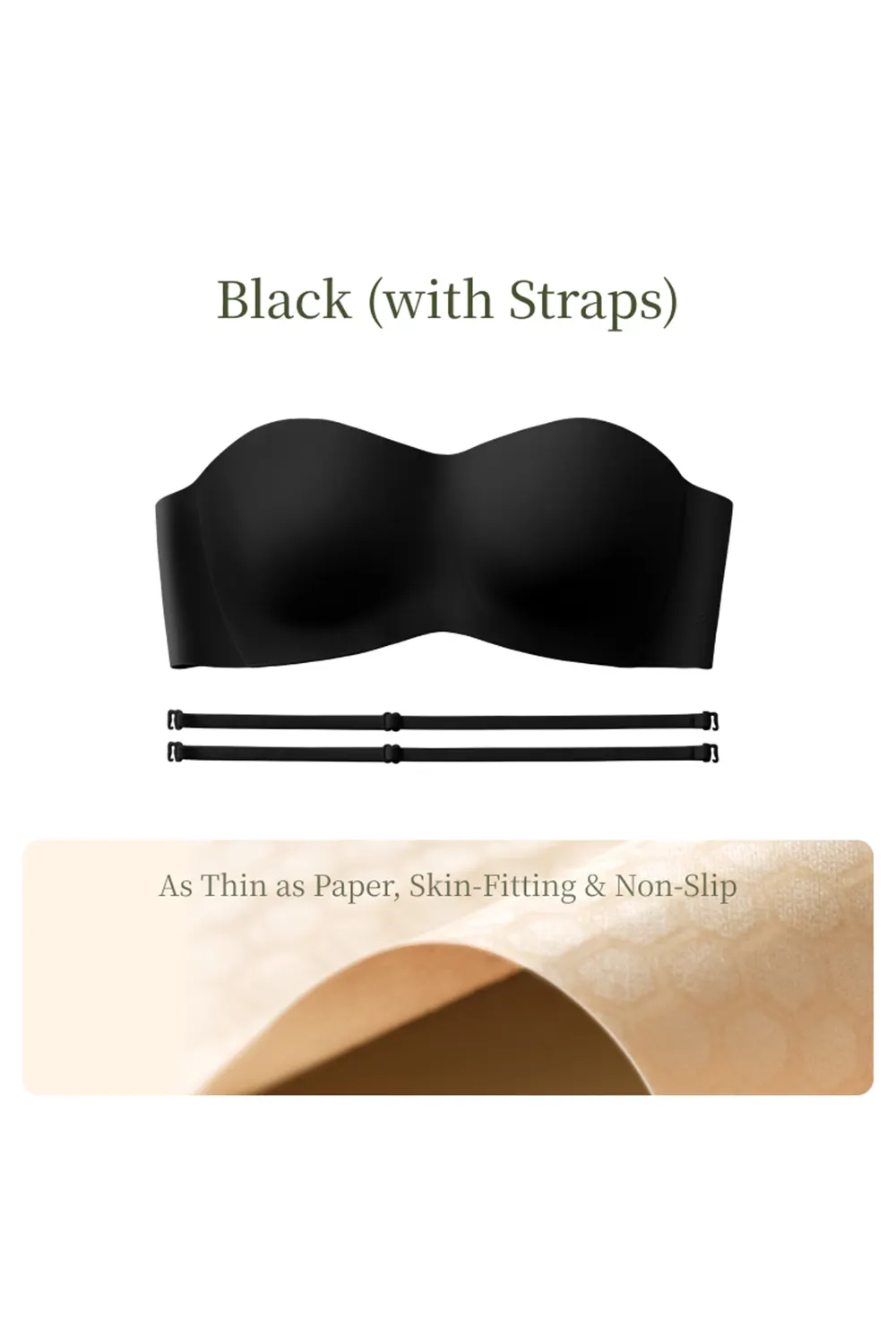 Strapless Invisible Wireless Push Up Bra