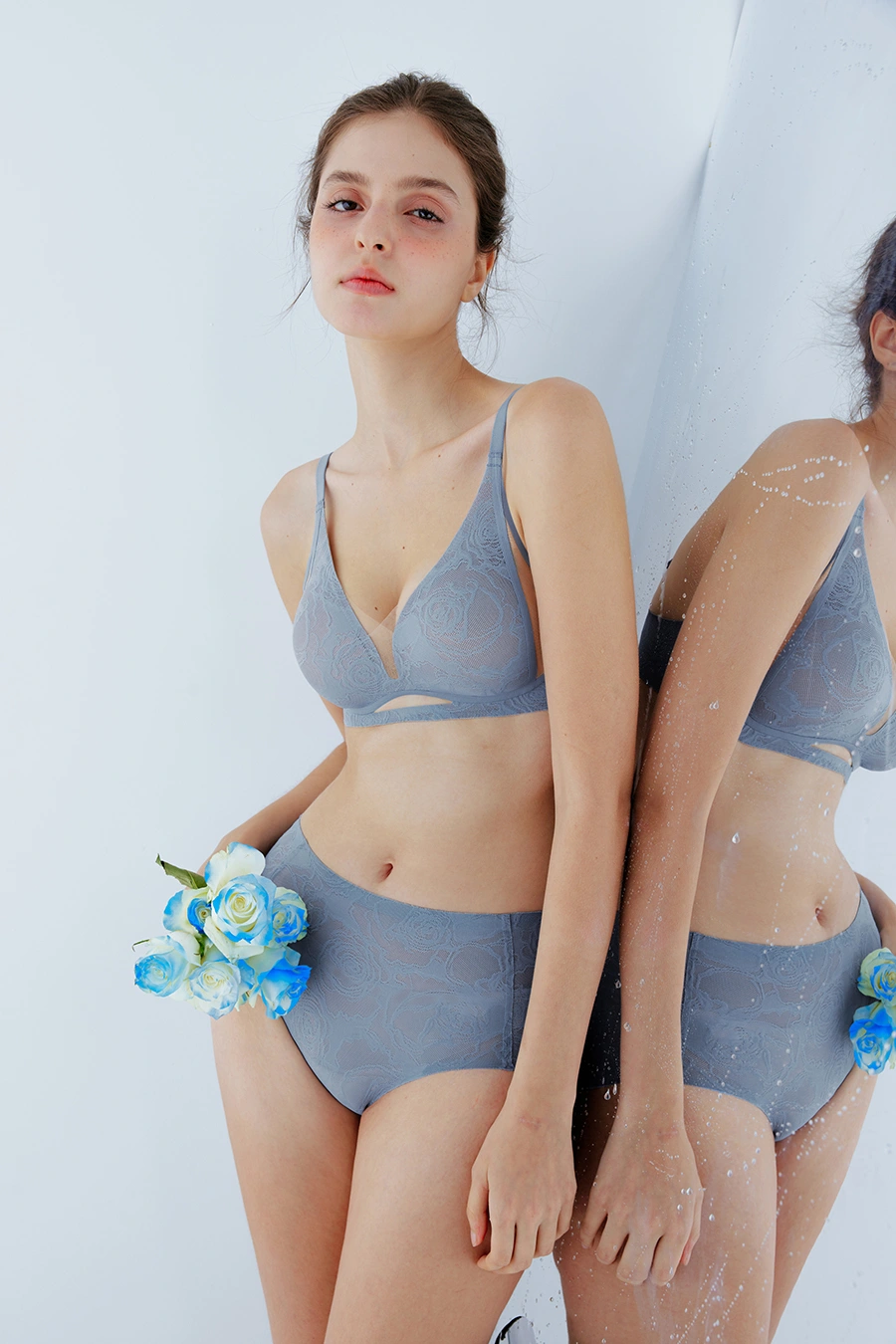 Sexy Lace Push Up Wireless Plunge Bra